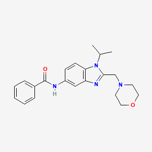 N-[2-(morpholin-4-ylmethyl)-1-(propan-2-yl)-1H-benzimidazol-5-yl]benzamide