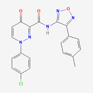 1-(4-chlorophenyl)-N-[4-(4-methylphenyl)-1,2,5-oxadiazol-3-yl]-4-oxo-1,4-dihydropyridazine-3-carboxamide