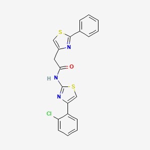 N-[4-(2-chlorophenyl)-1,3-thiazol-2-yl]-2-(2-phenyl-1,3-thiazol-4-yl)acetamide