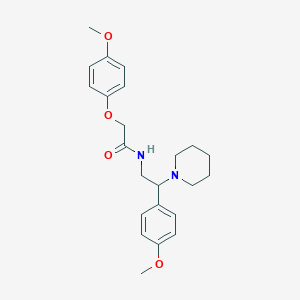 molecular formula C23H30N2O4 B11375866 2-(4-methoxyphenoxy)-N-[2-(4-methoxyphenyl)-2-(piperidin-1-yl)ethyl]acetamide 