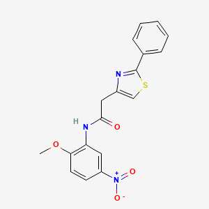 N-(2-methoxy-5-nitrophenyl)-2-(2-phenyl-1,3-thiazol-4-yl)acetamide