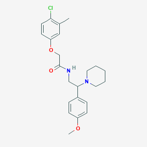 2-(4-chloro-3-methylphenoxy)-N-[2-(4-methoxyphenyl)-2-(piperidin-1-yl)ethyl]acetamide