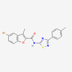 5-bromo-3-methyl-N-[3-(4-methylphenyl)-1,2,4-thiadiazol-5-yl]-1-benzofuran-2-carboxamide