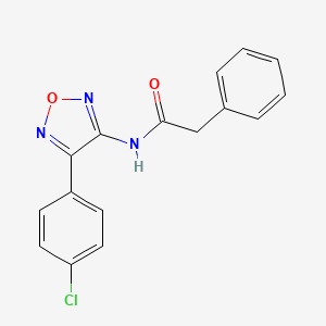 molecular formula C16H12ClN3O2 B11375911 N-[4-(4-chlorophenyl)-1,2,5-oxadiazol-3-yl]-2-phenylacetamide 