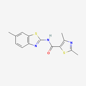 2,4-dimethyl-N-(6-methyl-1,3-benzothiazol-2-yl)-1,3-thiazole-5-carboxamide