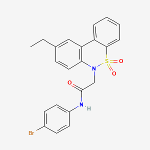 N-(4-bromophenyl)-2-(9-ethyl-5,5-dioxido-6H-dibenzo[c,e][1,2]thiazin-6-yl)acetamide