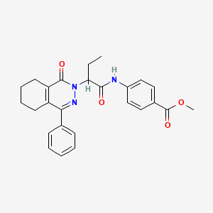 molecular formula C26H27N3O4 B11375968 methyl 4-{[2-(1-oxo-4-phenyl-5,6,7,8-tetrahydrophthalazin-2(1H)-yl)butanoyl]amino}benzoate 