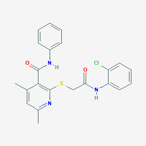 2-({2-[(2-chlorophenyl)amino]-2-oxoethyl}sulfanyl)-4,6-dimethyl-N-phenylpyridine-3-carboxamide