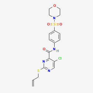 5-chloro-N-[4-(morpholin-4-ylsulfonyl)phenyl]-2-(prop-2-en-1-ylsulfanyl)pyrimidine-4-carboxamide