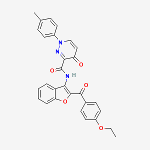 molecular formula C29H23N3O5 B11376029 N-[2-(4-ethoxybenzoyl)-1-benzofuran-3-yl]-1-(4-methylphenyl)-4-oxo-1,4-dihydropyridazine-3-carboxamide 