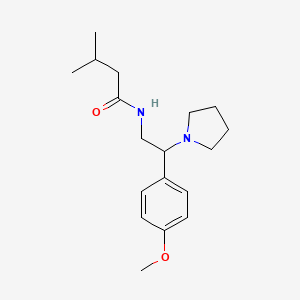 N-[2-(4-methoxyphenyl)-2-(pyrrolidin-1-yl)ethyl]-3-methylbutanamide