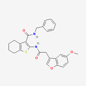 N-benzyl-2-{[(5-methoxy-1-benzofuran-3-yl)acetyl]amino}-4,5,6,7-tetrahydro-1-benzothiophene-3-carboxamide