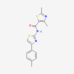 molecular formula C16H15N3OS2 B11376063 2,4-dimethyl-N-[4-(4-methylphenyl)-1,3-thiazol-2-yl]-1,3-thiazole-5-carboxamide 