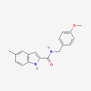 molecular formula C18H18N2O2 B11376070 N-[(4-methoxyphenyl)methyl]-5-methyl-1H-indole-2-carboxamide 