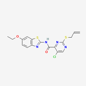 5-chloro-N-(6-ethoxy-1,3-benzothiazol-2-yl)-2-(prop-2-en-1-ylsulfanyl)pyrimidine-4-carboxamide