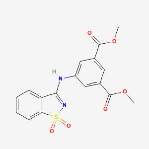 Dimethyl 5-[(1,1-dioxido-1,2-benzothiazol-3-yl)amino]benzene-1,3-dicarboxylate