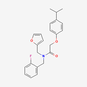 N-(2-fluorobenzyl)-N-(furan-2-ylmethyl)-2-[4-(propan-2-yl)phenoxy]acetamide