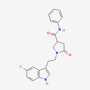 1-[2-(5-chloro-1H-indol-3-yl)ethyl]-5-oxo-N-phenylpyrrolidine-3-carboxamide