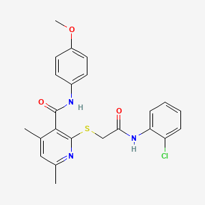 2-({2-[(2-chlorophenyl)amino]-2-oxoethyl}sulfanyl)-N-(4-methoxyphenyl)-4,6-dimethylpyridine-3-carboxamide