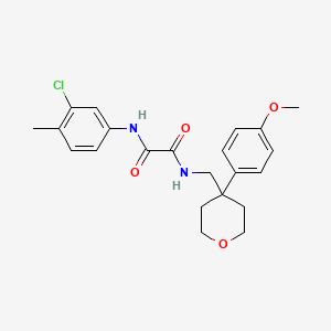 molecular formula C22H25ClN2O4 B11376164 N-(3-chloro-4-methylphenyl)-N'-{[4-(4-methoxyphenyl)tetrahydro-2H-pyran-4-yl]methyl}ethanediamide 