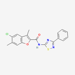 5-chloro-3,6-dimethyl-N-(3-phenyl-1,2,4-thiadiazol-5-yl)-1-benzofuran-2-carboxamide