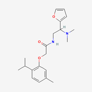 N-[2-(dimethylamino)-2-(furan-2-yl)ethyl]-2-[5-methyl-2-(propan-2-yl)phenoxy]acetamide