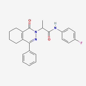 N-(4-fluorophenyl)-2-(1-oxo-4-phenyl-5,6,7,8-tetrahydrophthalazin-2(1H)-yl)propanamide