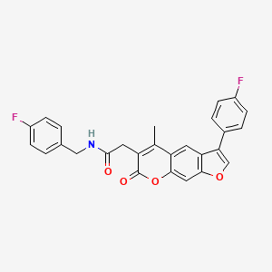 N-(4-fluorobenzyl)-2-[3-(4-fluorophenyl)-5-methyl-7-oxo-7H-furo[3,2-g]chromen-6-yl]acetamide