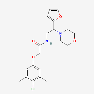 molecular formula C20H25ClN2O4 B11376225 2-(4-chloro-3,5-dimethylphenoxy)-N-[2-(furan-2-yl)-2-(morpholin-4-yl)ethyl]acetamide 