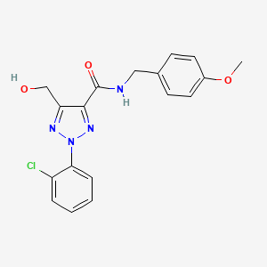 molecular formula C18H17ClN4O3 B11376227 2-(2-chlorophenyl)-5-(hydroxymethyl)-N-(4-methoxybenzyl)-2H-1,2,3-triazole-4-carboxamide 