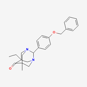 2-[4-(Benzyloxy)phenyl]-5-ethyl-7-methyl-1,3-diazatricyclo[3.3.1.1~3,7~]decan-6-one