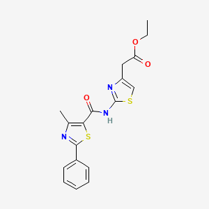 Ethyl (2-{[(4-methyl-2-phenyl-1,3-thiazol-5-yl)carbonyl]amino}-1,3-thiazol-4-yl)acetate