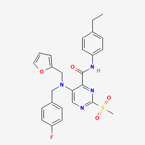 N-(4-ethylphenyl)-5-[(4-fluorobenzyl)(furan-2-ylmethyl)amino]-2-(methylsulfonyl)pyrimidine-4-carboxamide