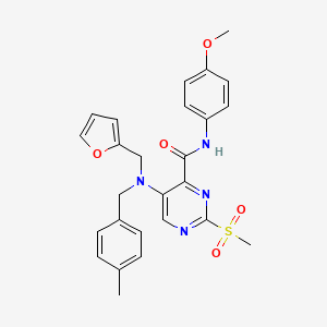 5-[(furan-2-ylmethyl)(4-methylbenzyl)amino]-N-(4-methoxyphenyl)-2-(methylsulfonyl)pyrimidine-4-carboxamide