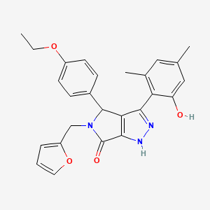 4-(4-ethoxyphenyl)-5-(furan-2-ylmethyl)-3-(2-hydroxy-4,6-dimethylphenyl)-4,5-dihydropyrrolo[3,4-c]pyrazol-6(1H)-one