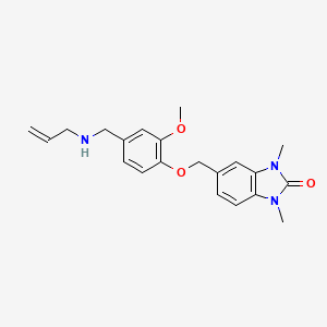 5-({2-methoxy-4-[(prop-2-en-1-ylamino)methyl]phenoxy}methyl)-1,3-dimethyl-1,3-dihydro-2H-benzimidazol-2-one