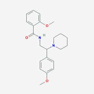 molecular formula C22H28N2O3 B11376396 2-methoxy-N-[2-(4-methoxyphenyl)-2-(piperidin-1-yl)ethyl]benzamide 