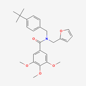 N-(4-tert-butylbenzyl)-N-(furan-2-ylmethyl)-3,4,5-trimethoxybenzamide