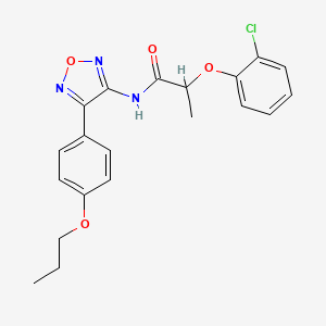 2-(2-chlorophenoxy)-N-[4-(4-propoxyphenyl)-1,2,5-oxadiazol-3-yl]propanamide