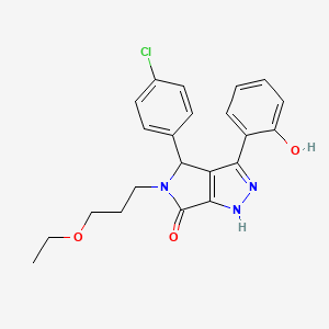 4-(4-chlorophenyl)-5-(3-ethoxypropyl)-3-(2-hydroxyphenyl)-4,5-dihydropyrrolo[3,4-c]pyrazol-6(1H)-one