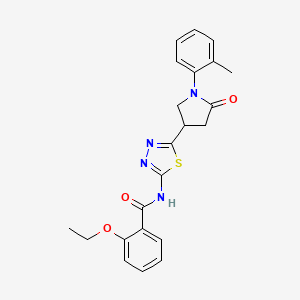 2-ethoxy-N-{5-[1-(2-methylphenyl)-5-oxopyrrolidin-3-yl]-1,3,4-thiadiazol-2-yl}benzamide