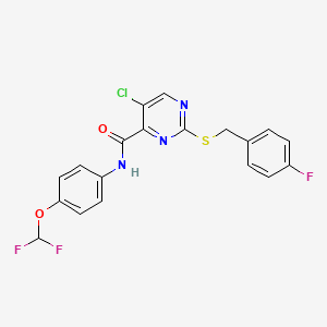 5-chloro-N-[4-(difluoromethoxy)phenyl]-2-[(4-fluorobenzyl)sulfanyl]pyrimidine-4-carboxamide