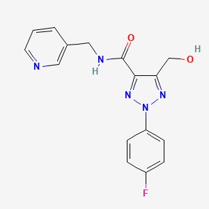 2-(4-fluorophenyl)-5-(hydroxymethyl)-N-(pyridin-3-ylmethyl)-2H-1,2,3-triazole-4-carboxamide