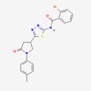 2-bromo-N-{5-[1-(4-methylphenyl)-5-oxopyrrolidin-3-yl]-1,3,4-thiadiazol-2-yl}benzamide