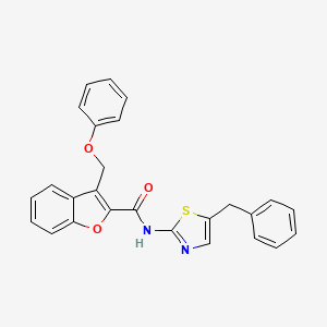 N-(5-benzyl-1,3-thiazol-2-yl)-3-(phenoxymethyl)-1-benzofuran-2-carboxamide