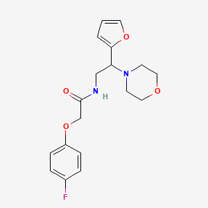 2-(4-fluorophenoxy)-N-[2-(furan-2-yl)-2-(morpholin-4-yl)ethyl]acetamide