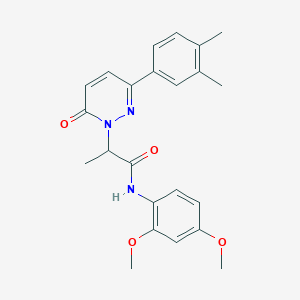 molecular formula C23H25N3O4 B11376529 N-(2,4-dimethoxyphenyl)-2-[3-(3,4-dimethylphenyl)-6-oxopyridazin-1(6H)-yl]propanamide 