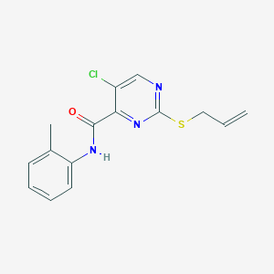 5-chloro-N-(2-methylphenyl)-2-(prop-2-en-1-ylsulfanyl)pyrimidine-4-carboxamide