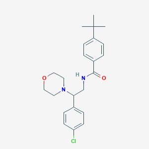 molecular formula C23H29ClN2O2 B11376544 4-tert-butyl-N-[2-(4-chlorophenyl)-2-(morpholin-4-yl)ethyl]benzamide 