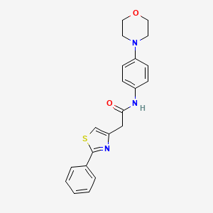 N-(4-morpholinophenyl)-2-(2-phenylthiazol-4-yl)acetamide